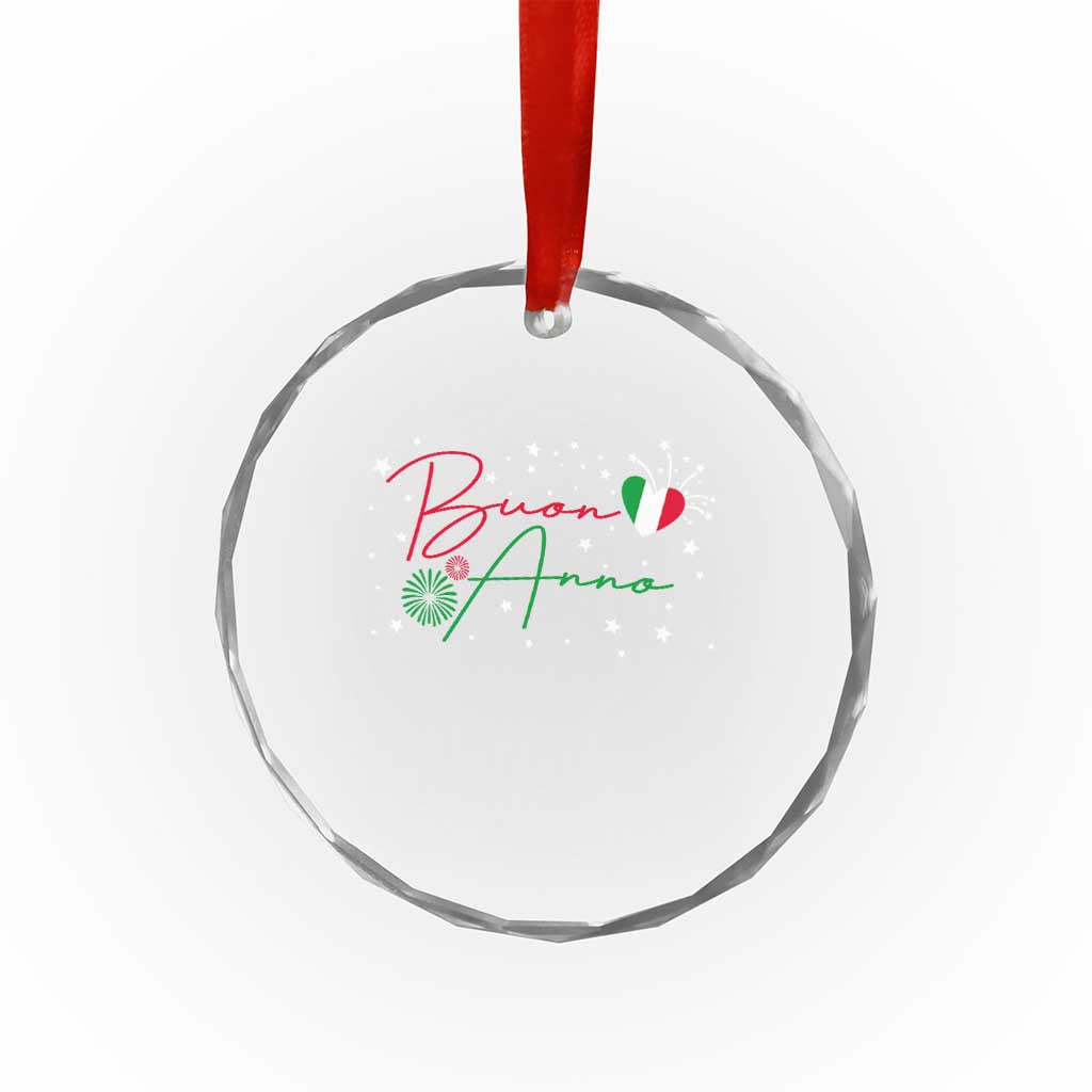 Funny Buon Anno Itlalian New Year Crystal Glass Ornament - Wonder Print Shop