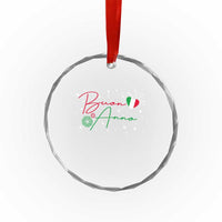 Funny Buon Anno Itlalian New Year Crystal Glass Ornament - Wonder Print Shop