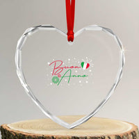 Funny Buon Anno Itlalian New Year Heart Crystal Glass Ornament - Wonder Print Shop