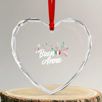 Funny Buon Anno Itlalian New Year Heart Crystal Glass Ornament Italy Heart - Wonder Print Shop