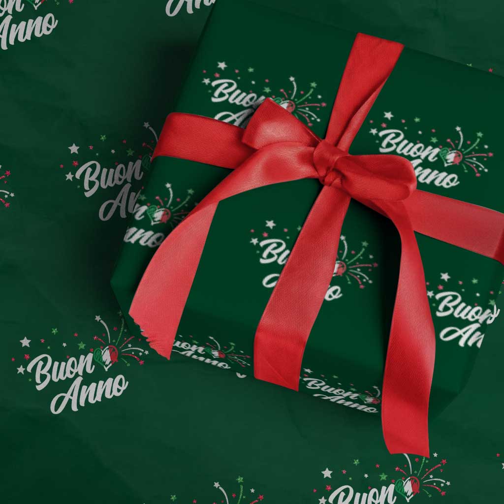 Funny Buon Anno Itlalian New Year Wrapping Paper Roll Italy Heart - Wonder Print Shop