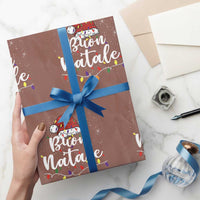 Funny Buon Natale Wrapping Paper Roll Italian Christmas Italy Pride Santa Hat - Wonder Print Shop