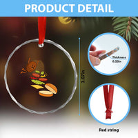 Funny Burger Ingredients Flying Into Bun Crystal Glass Ornament Fast Food Lover Gift