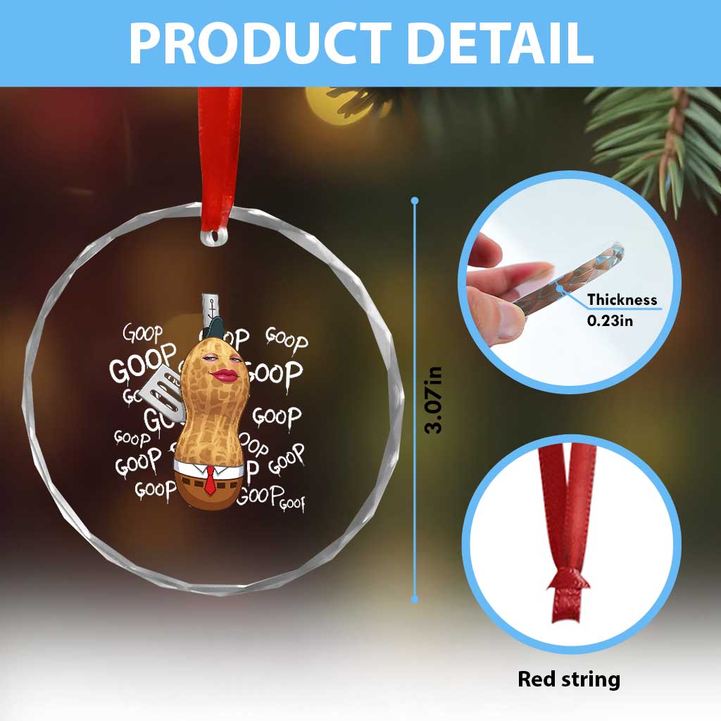 Funny Burnt Peanut Bungulator Crystal Glass Ornament Mhmmm Goop Goop