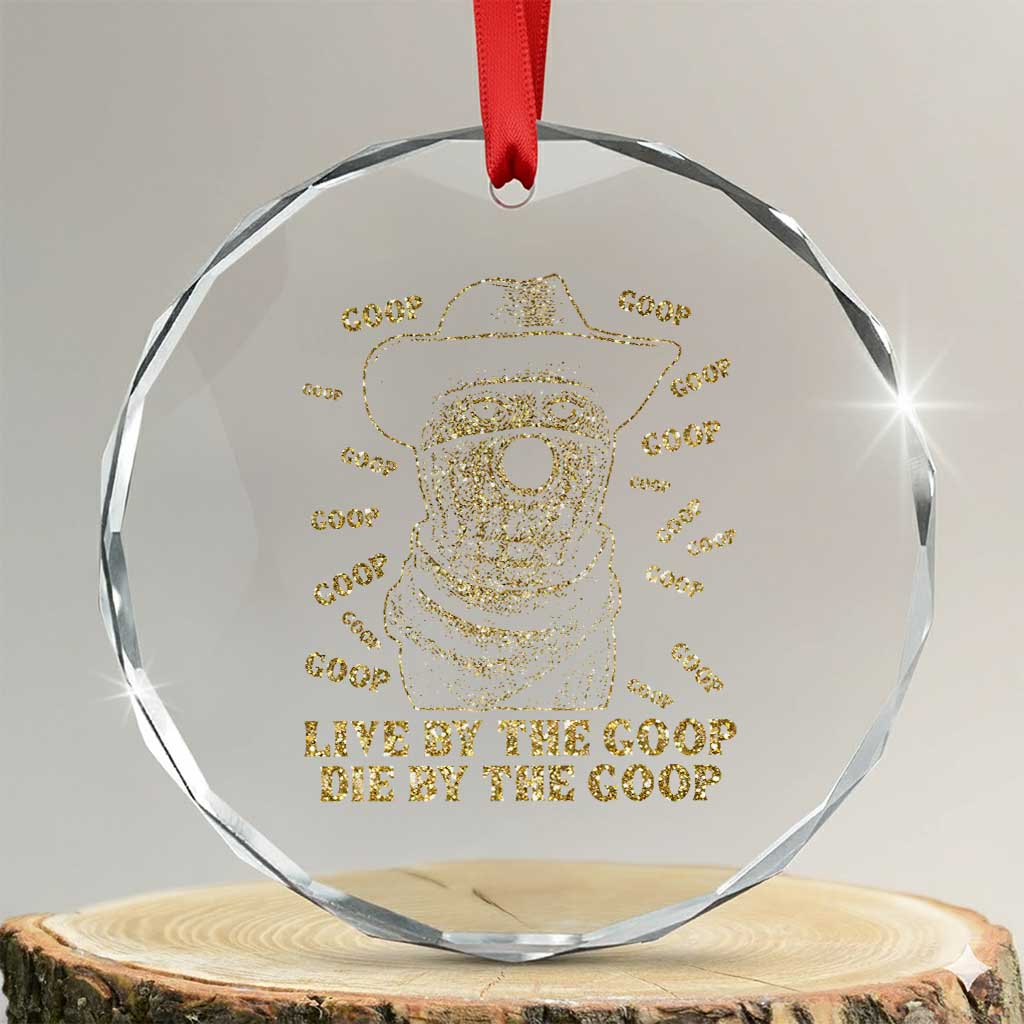 Funny Burnt Peanut Crystal Glass Ornament Live by The Goop Die by The Goop - Wonder Print Shop