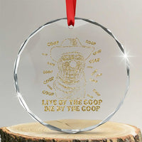 Funny Burnt Peanut Crystal Glass Ornament Live by The Goop Die by The Goop - Wonder Print Shop