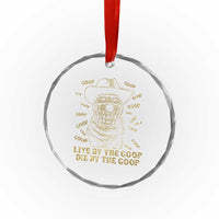 Funny Burnt Peanut Crystal Glass Ornament Live by The Goop Die by The Goop - Wonder Print Shop
