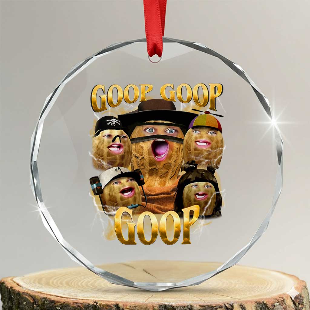 Funny Burnt Peanut Goop Crystal Glass Ornament Bungulato 90s Bootleg - Wonder Print Shop
