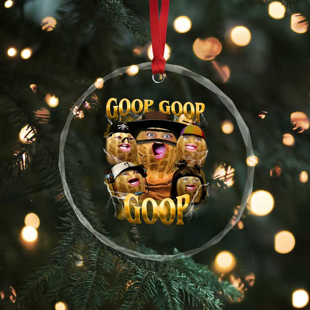 Funny Burnt Peanut Goop Crystal Glass Ornament Bungulato 90s Bootleg - Wonder Print Shop