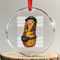 Funny Burnt Peanut Goop Crystal Glass Ornament Burnt Corn Meme Viral Humor
