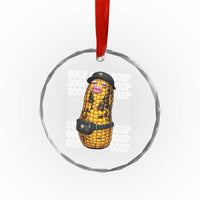 Funny Burnt Peanut Goop Crystal Glass Ornament Burnt Corn Meme Viral Humor