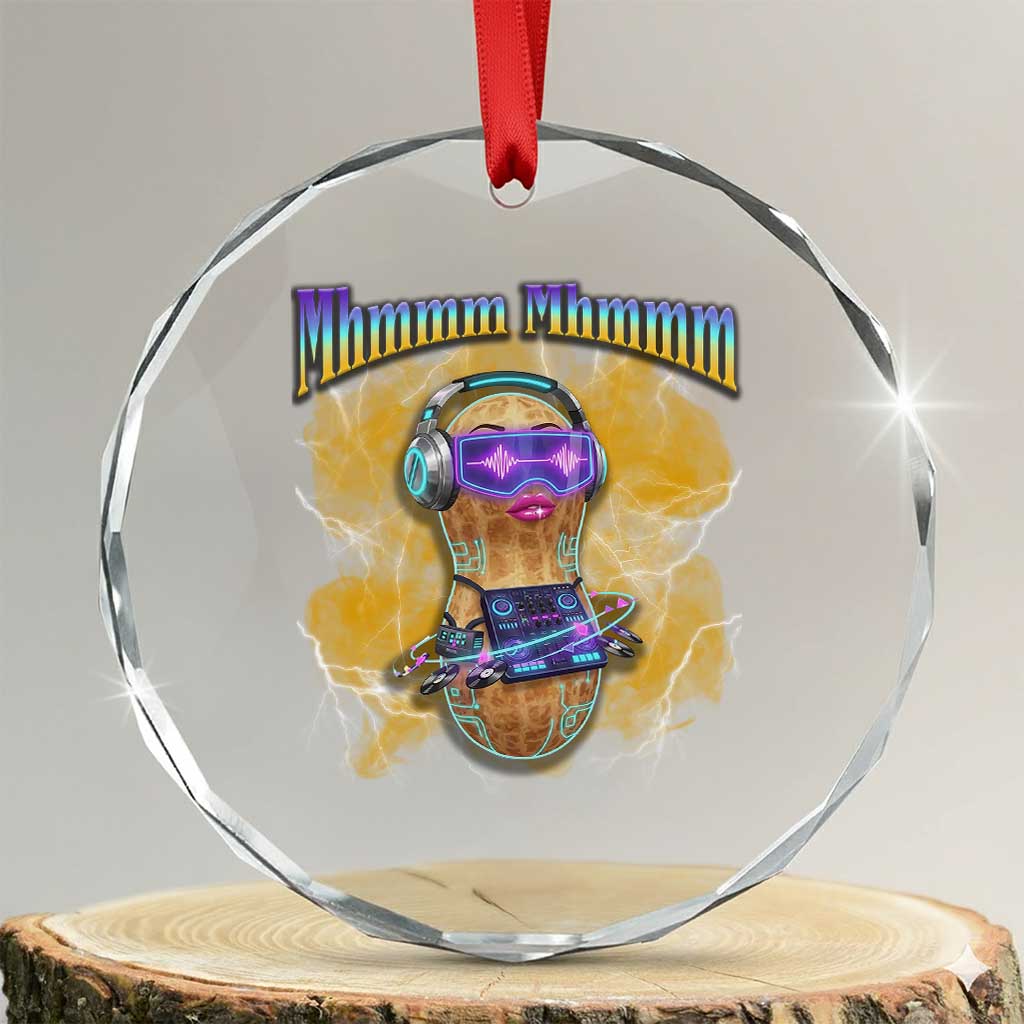 Funny Burnt Peanut Goop Crystal Glass Ornament DJ Music Meme