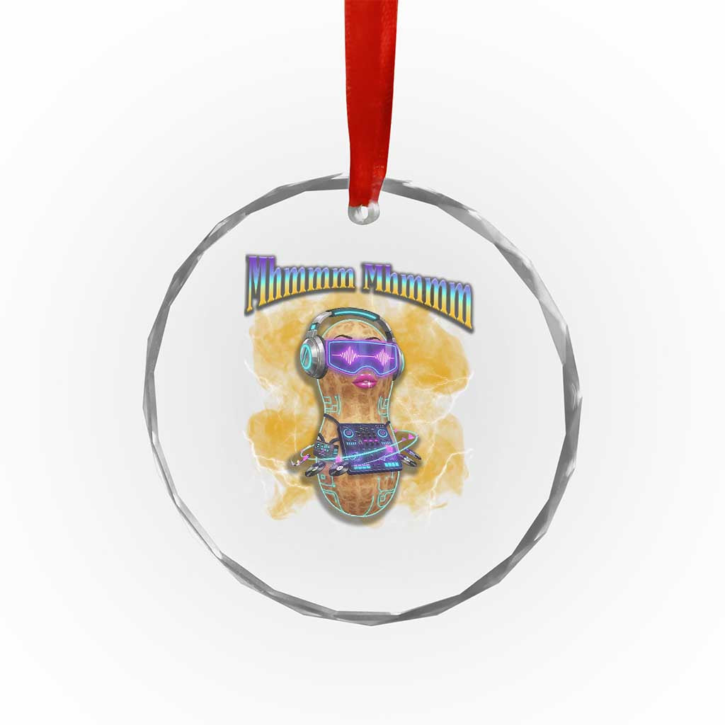 Funny Burnt Peanut Goop Crystal Glass Ornament DJ Music Meme