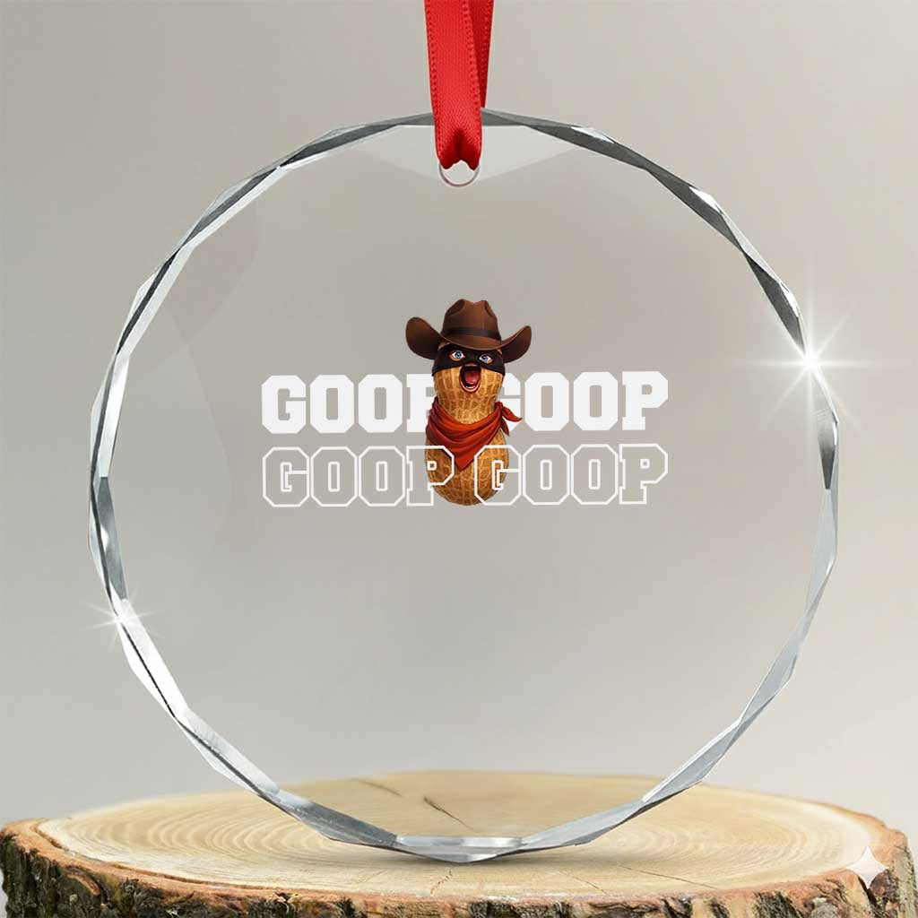 Funny Burnt Peanut Goop Crystal Glass Ornament Internet Viral Meme Trendy