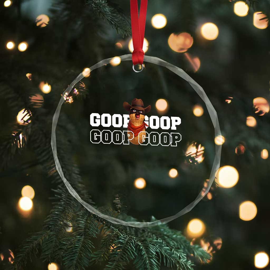 Funny Burnt Peanut Goop Crystal Glass Ornament Internet Viral Meme Trendy