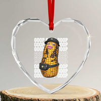 Funny Burnt Peanut Goop Heart Crystal Glass Ornament Burnt Corn Meme Viral Humor