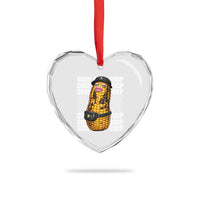 Funny Burnt Peanut Goop Heart Crystal Glass Ornament Burnt Corn Meme Viral Humor