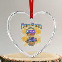 Funny Burnt Peanut Goop Heart Crystal Glass Ornament DJ Music Meme