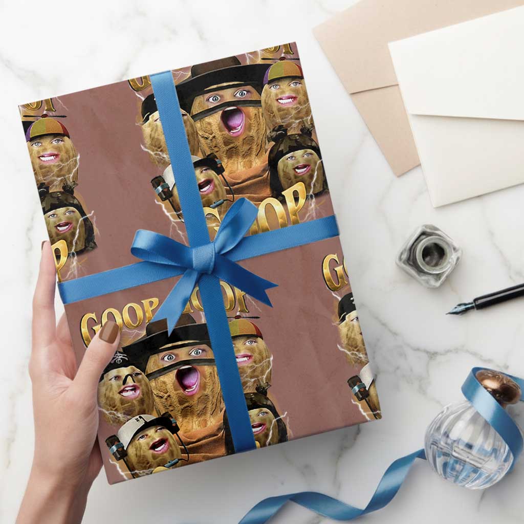 Funny Burnt Peanut Goop Wrapping Paper Roll Bungulato 90s Bootleg - Wonder Print Shop