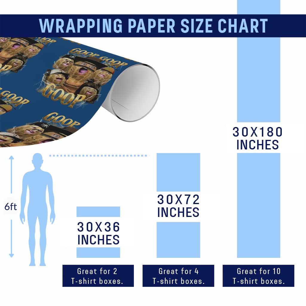 Funny Burnt Peanut Goop Wrapping Paper Roll Bungulato 90s Bootleg - Wonder Print Shop