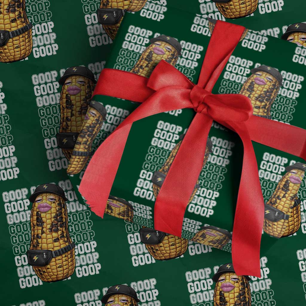 Funny Burnt Peanut Goop Wrapping Paper Roll Burnt Corn Meme Viral Humor