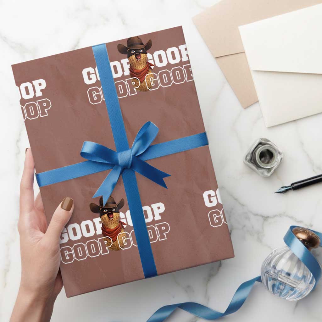 Funny Burnt Peanut Goop Wrapping Paper Roll Internet Viral Meme Trendy