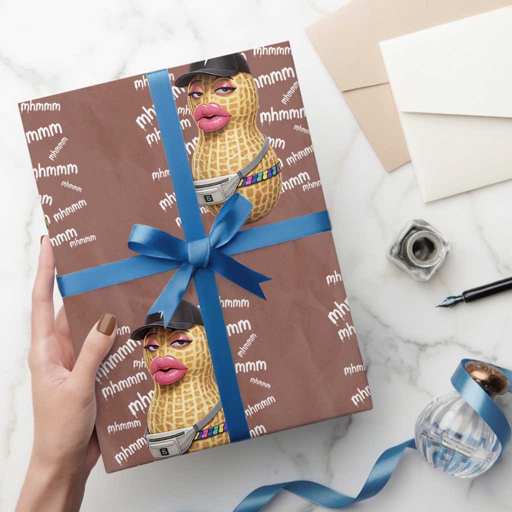 Funny Burnt Peanut Goop Wrapping Paper Roll Mhmmm Goop Bungulato