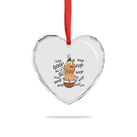 Funny Burnt Peanut Heart Crystal Glass Ornament Goop Bungulato Homage