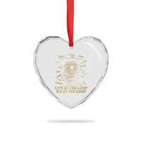 Funny Burnt Peanut Heart Crystal Glass Ornament Live by The Goop Die by The Goop - Wonder Print Shop