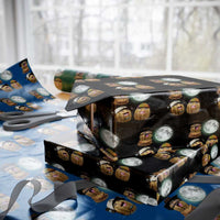 Funny Burnt Peanut Howling at the Moon Wrapping Paper Roll - Wonder Print Shop