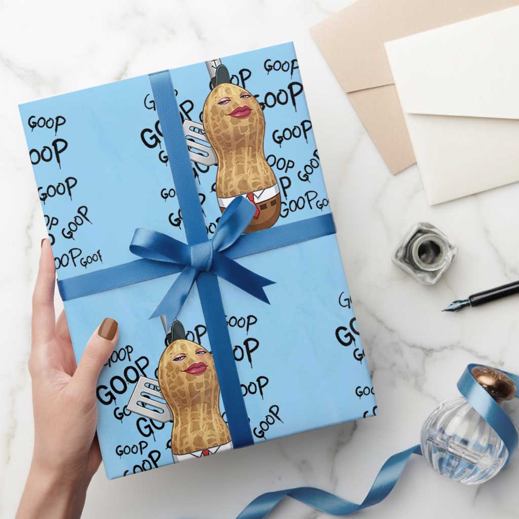 Funny Burnt Peanut Wrapping Paper Roll Goop Bungulato Homage