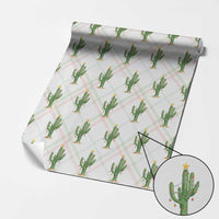 Funny Cactus Christmas Xmas Trees Lights Santa Hat Cactus Lovers Wrapping Paper Roll - Wonder Print Shop