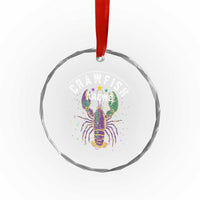 Funny Cajun Crawfish Boil Mardi Gras Crystal Glass Ornament Crawfish Krewe