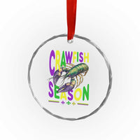 Funny Cajun Crawfish Boil Mardi Gras Crystal Glass Ornament Crawfish Season Fleur De Lis
