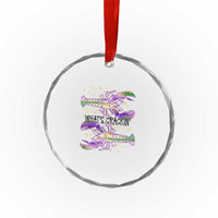 Funny Cajun Crawfish Boil Mardi Gras Crystal Glass Ornament What's Crackin