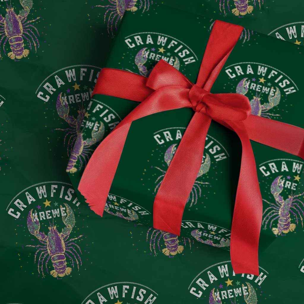 Funny Cajun Crawfish Boil Mardi Gras Wrapping Paper Roll Crawfish Krewe