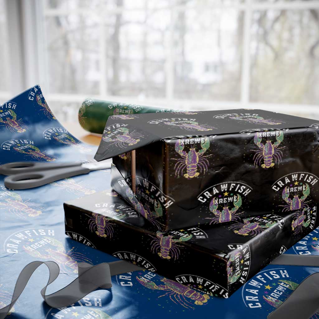 Funny Cajun Crawfish Boil Mardi Gras Wrapping Paper Roll Crawfish Krewe