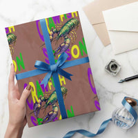 Funny Cajun Crawfish Boil Mardi Gras Wrapping Paper Roll Crawfish Season Fleur De Lis