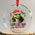 Funny Cajun Louisiana Christmas Santa's Alligator Crystal Glass Ornament - Wonder Print Shop