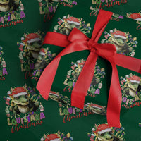 Funny Cajun Louisiana Christmas Santa's Alligator Wrapping Paper Roll - Wonder Print Shop