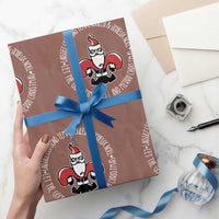 Funny Cajun Louisiana Christmas Wrapping Paper Roll Laissez Les Bons Temps Rouler & Joyeux Merry Christmas Santa Saint Symbol - Wonder Print Shop