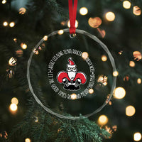Funny Cajun Louisiana Xmas Crystal Glass Ornament Laissez Les Bons Temps Rouler & Joyeux Merry Xmas Santa Saint Symbol TS11