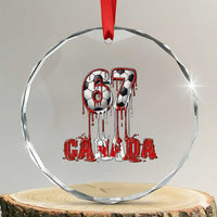 Funny Canada Soccer 67 Meme Crystal Glass Ornament Canadian Soccer Lovers