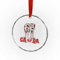 Funny Canada Soccer 67 Meme Crystal Glass Ornament Canadian Soccer Lovers