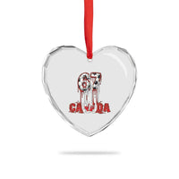 Funny Canada Soccer 67 Meme Heart Crystal Glass Ornament Canadian Soccer Lovers