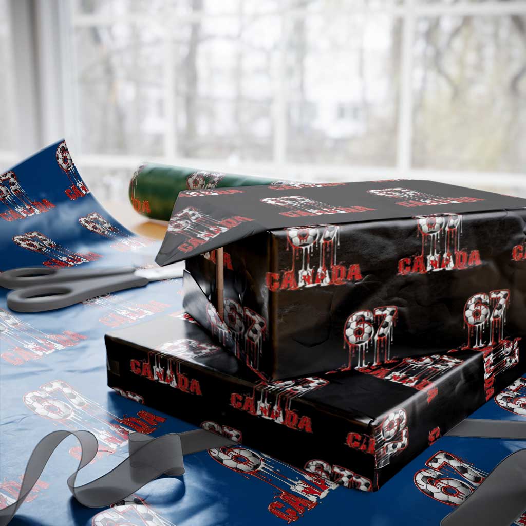 Funny Canada Soccer 67 Meme Wrapping Paper Roll Canadian Soccer Lovers