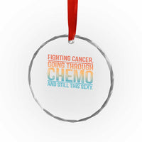 Funny Cancer Fighter Crystal Glass Ornament Inspirational Quote Chemo Patient Gift TS10