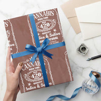 Funny Cannabis High Time Wrapping Paper Roll Old 420 Quality Indica & Sativa Weed - Wonder Print Shop