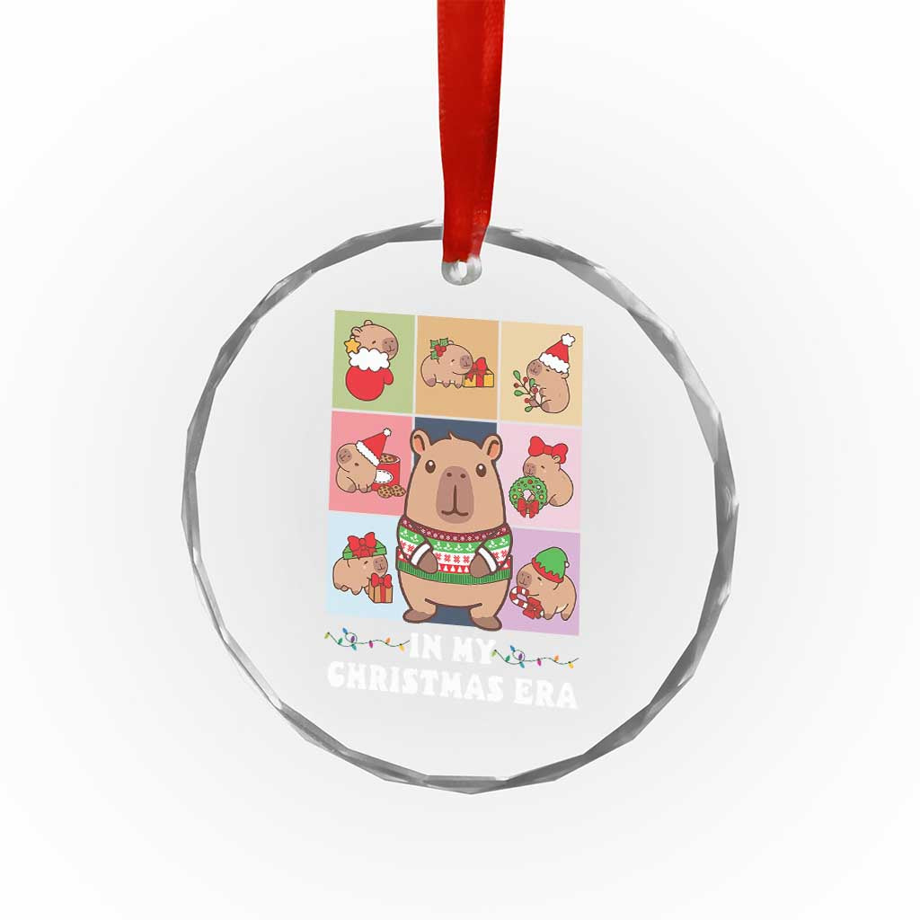 Funny Capybara Xmas Crystal Glass Ornament In My Christmas Era TS09