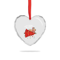 Funny Capybara Xmas Heart Crystal Glass Ornament Don't Worry Be Capy - Wonder Print Shop